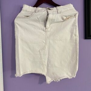 Dynamite White Denim Skirt M